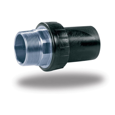 ADATTATORE PE-INOX FILETTATO MASCHIO